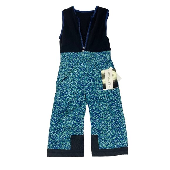 Arctix Toddler Limitless Bib Overalls 2T Blue/Black Ice Block Print - Picture 1 of 9
